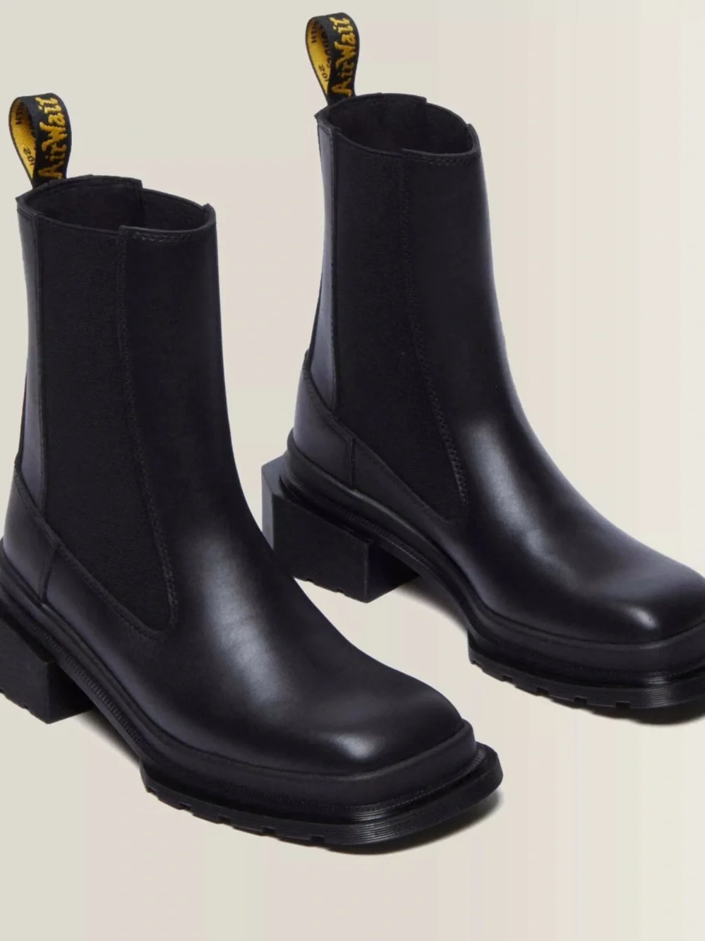 Dr. Martens Black Maybole Square Toe Chelsea Boots